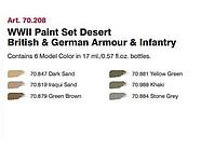Набор VALLEJO Model Color WWII DESERT BRITISH & GERMAN, фото 2