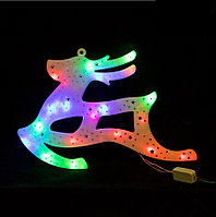 Новогодняя гирлянда - Олень светодиодный разноцветный, 30 см
