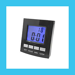 Говорящие часы-будильник с термометром (синяя подсветка)