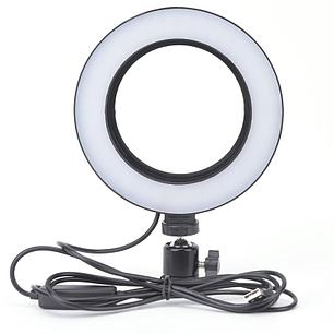 Кольцевая светодиодная лампа LED Ring 20 см + держатель на телефон + штатив (60-98 см), фото 2