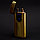 Импульсная зажигалка двойная сенсорная с золотой каймой Золотая матовая, фото 5