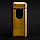 Импульсная зажигалка двойная сенсорная с золотой каймой Золотая матовая, фото 6