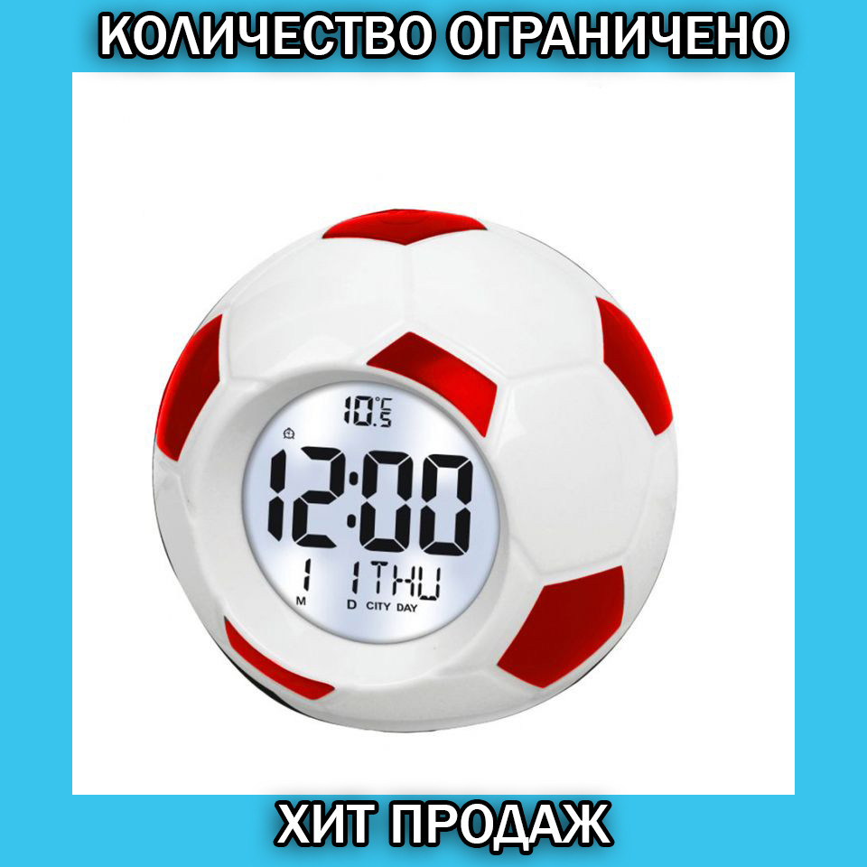 Настольные Говорящие Часы Футбольный Мяч Atima AT-609TI (красные)