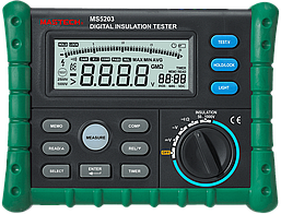 Измеритель сопротивления изоляции (мегаомметр) Mastech MS5203