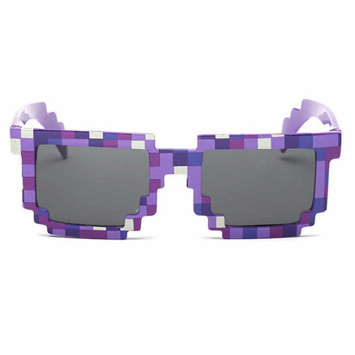 Пиксельные очки Minecraft фиолетовые - фото 1 - id-p36582786