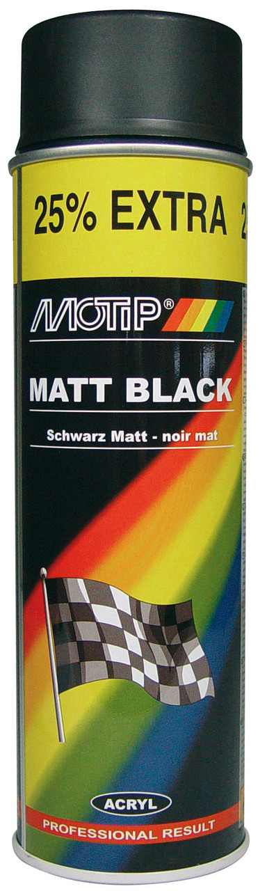 Краска акриловая Черный МАТ 500мл MOTiP 04006 - фото 1 - id-p110773866