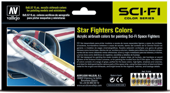 Набор VALLEJO MODEL AIR: STAR FIGHTERS COLORS (8*17мл) - фото 2 - id-p110773772