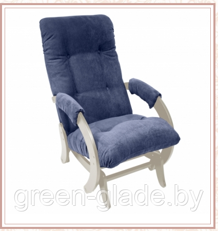 Кресло-качалка глайдер модель 68 каркас Дуб шампань ткань Verona Denim Blue - фото 1 - id-p85868335