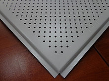 Панель алюминиевая AP600A6, цвет белый матовый, перфорация d-1.5мм, модуль 600*600