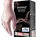 Перчатки BENOVY виниловые, неопудренные, черные 100 шт/уп. 4,5г. р-р: S, M, L, фото 2
