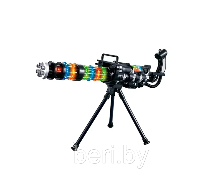 595-9 Автомат, пулемет детский с подставкой 56 см, звук, свет, вибрация - фото 3 - id-p110904240