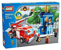 9215 Конструктор Gudi "Пожарная техника", 431 деталь, аналог Lego
