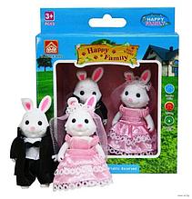 Набор фигурок 2шт "Happy Family" семья  кроликов 012-05с