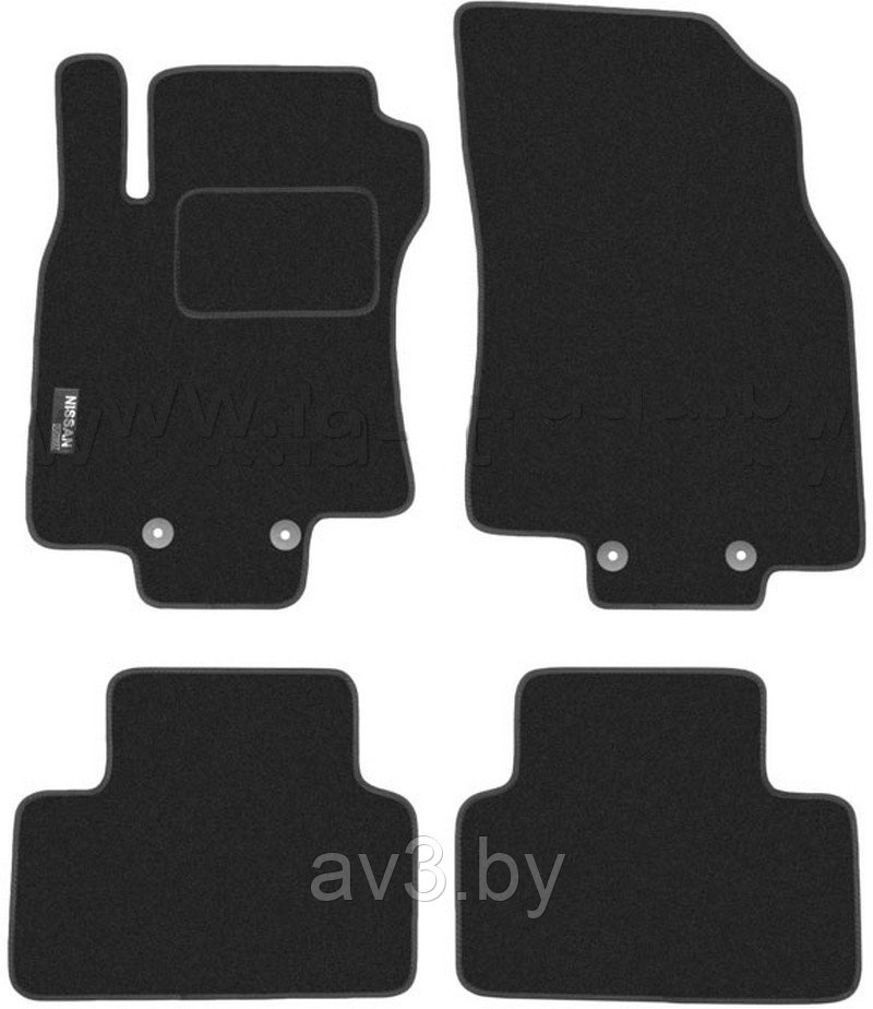 Коврики в салон ВОРСОВЫЕ Nissan Qashqai 2 2014-2020 сборка РФ / Ниссан Кашкай / Duomat