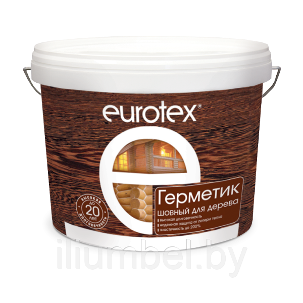 Герметик шовный для дерева EUROTEX 25кг, орех