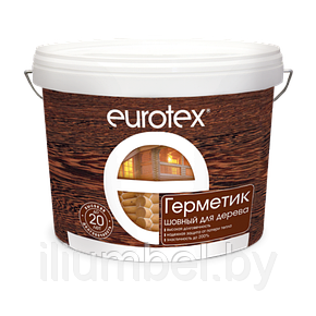 Герметик шовный для дерева EUROTEX 25кг, орех, фото 2