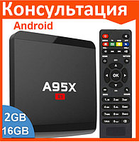 Смарт ТВ приставка A95X R1 S905W 2G + 16G TV Box андроид