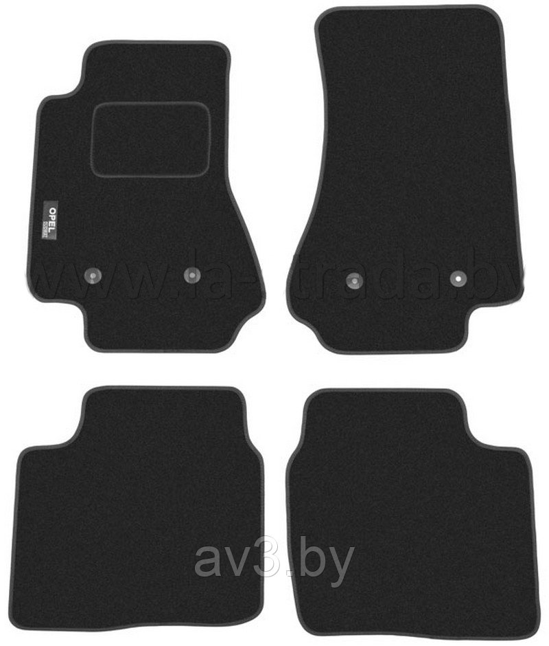 Коврики ВОРСОВЫЕ в салон Opel Omega B 1994-2004 Черный (Duomat) - фото 1 - id-p63574349
