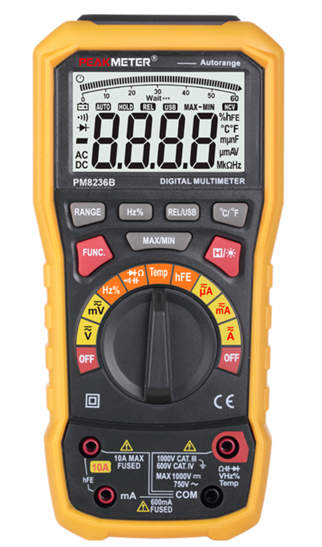 Мультиметр PeakMeter PM8236B цифровой (TrueRMS, bluetooth)