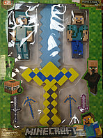 Алмазный меч (светящийся) c персонажами Minecraft