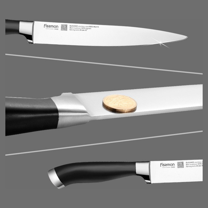 2468 FISSMAN Гастрономический нож ELEGANCE 20 см (X50CrMoV15 сталь) - фото 3 - id-p97160160