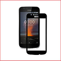 Защитное стекло Full-Screen для Nokia 1 черный (полноразмерное)