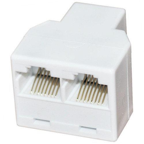 Компьютерный двойник RJ-45(8P-8C), гнездо-2 гнезда арт.03-0103