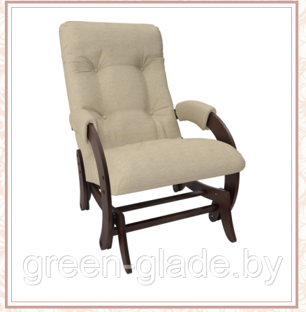 Кресло-качалка глайдер модель 68 каркас Орех ткань Мальта-01 - фото 1 - id-p37142593