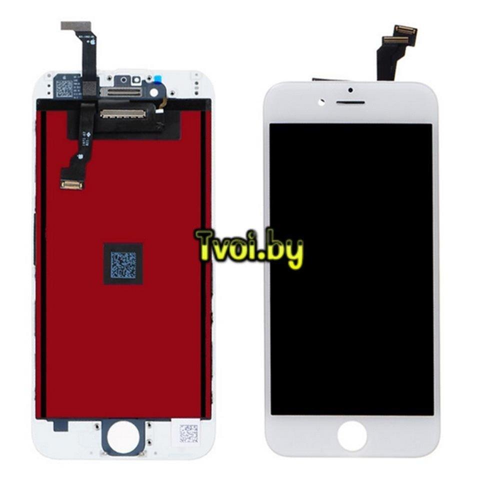 Дисплей (экран) Apple iPhone 6 (с тачскрином и рамкой) аналог, white - фото 1 - id-p87192779