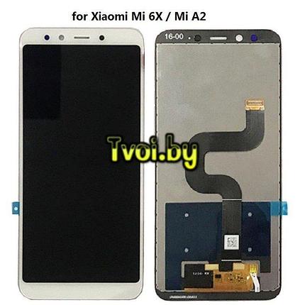 Дисплей (экран) для Xiaomi Mi A2 c тачскрином, белый, фото 2