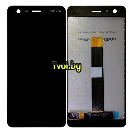 Дисплей (экран) Nokia 2 (TA-1029) c тачскрином (Black), фото 2