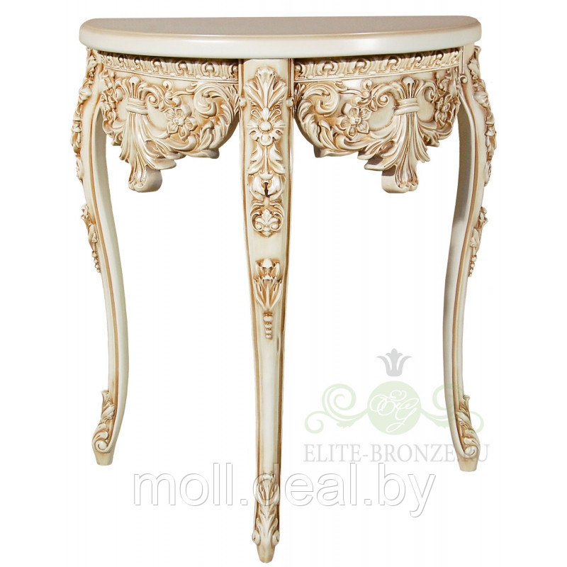 Консольный стол "Mezza luna" 725 х 810 х 420 цвет "Слоновая кость"