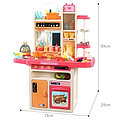 Высокая детская кухня с водой, паром, светом, 889-162, 65 предметов, фото 2