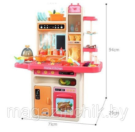 Высокая детская кухня с водой, паром, светом, 889-162, 65 предметов - фото 2 - id-p110995211