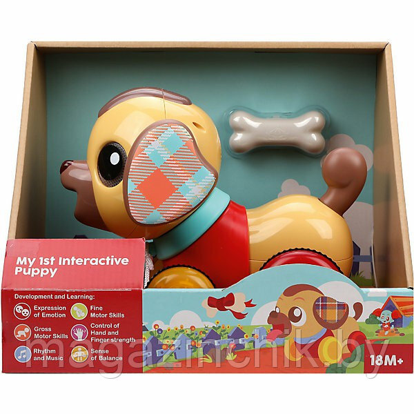 Интерактивная детская игрушка Собачка-каталка KD3201-2 - фото 1 - id-p110997297