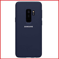 Чехол-накладка для Samsung Galaxy S9 Plus SM-G965 (копия) Silicone Cover темно-синий