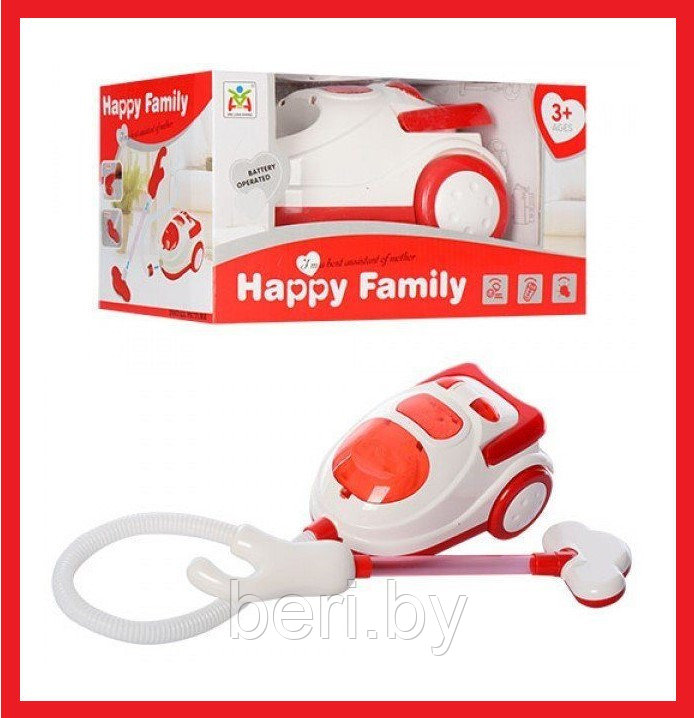 LS820K2 Детский пылесос на батарейках Happy Family, свет, пенопластовые шарики, на батарейках - фото 1 - id-p111002774