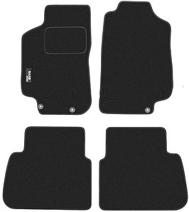 Коврики ВОРСОВЫЕ в салон Saab 9-5 1 1997-2010 Черный (Duomat)