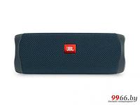 Беспроводная портативная переносная блютуз колонка JBL Flip 5 синяя музыкальная bluetooth