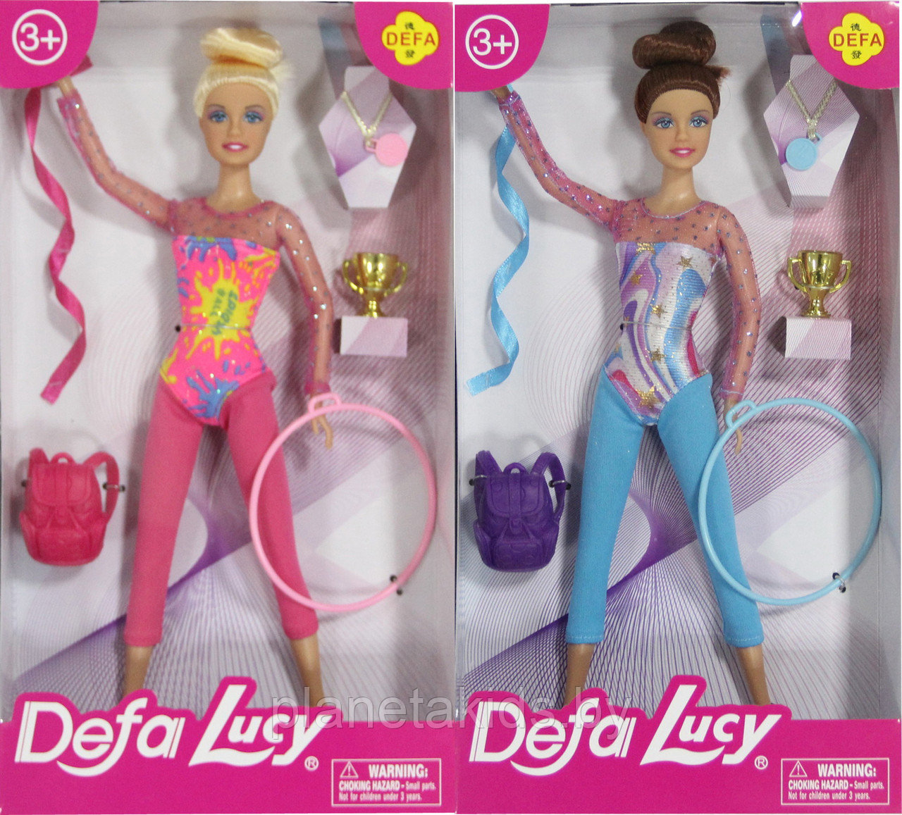 Кукла типа барби DEFA Lucy гимнастка, аксессуары, 8352