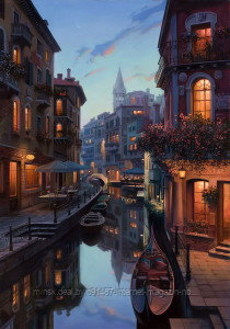 Рисование по номерам "Вечерняя Венеция" картина