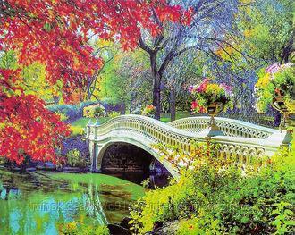 Алмазная мозаика "Осенний парк" на подрамнике - фото 1 - id-p111006940