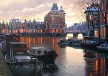 "Рисование по номерам "Амстердамский канал" картина