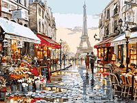 Картина "Свидание в Париже" рисование по номерам