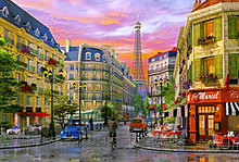 Картина "Улицы Парижа" Рисование по номерам