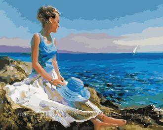 Рисование по номерам "Дама у моря" картина - фото 1 - id-p111007021