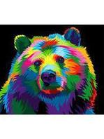 Рисование по номерам "Радужный медведь" картина
