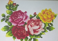 Алмазная мозаика "Цветы с виноградом" на подрамнике