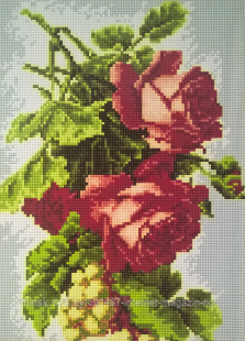 Алмазная мозаика "Розы" на подрамнике - фото 1 - id-p111007108