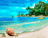 Рисование по номерам "Морской берег" картина